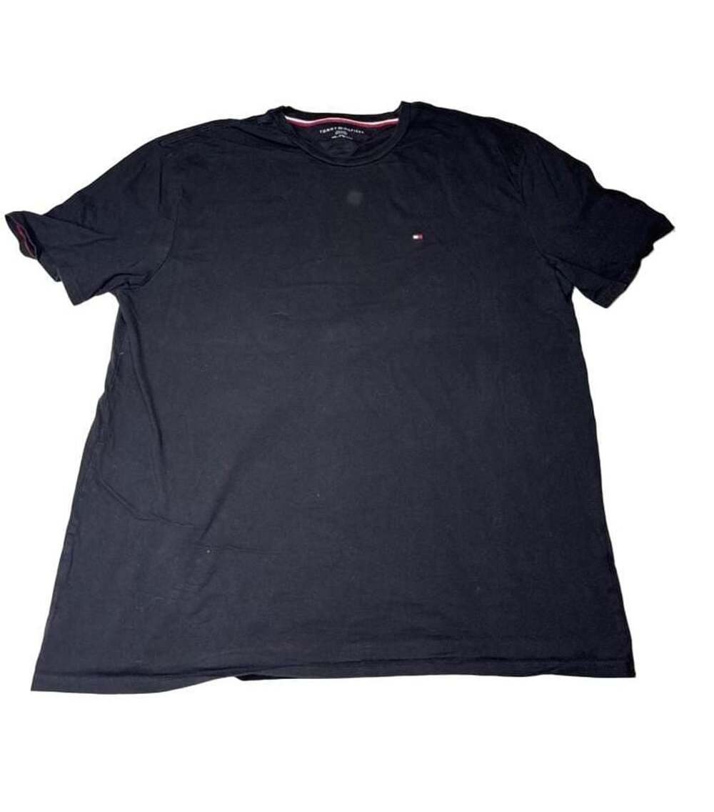 Tommy Hilfiger T-Shirt Size XXL Black Cotton Crew Neck